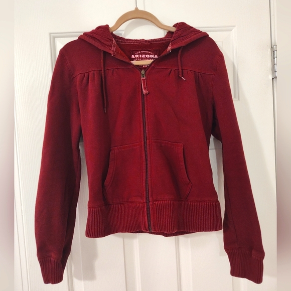 Arizona Jean Company Jackets & Blazers - The Original Arizona Jean Company women's full zip hooded jacket, maroon, size M